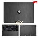 SopiGuard 3M Brushed Gunmetal Gray Full Body Precision Edge-to-Edge Coverage Vinyl Sticker Skin for Apple Macbook Pro 15 Touch Bar (A1707 A1990)