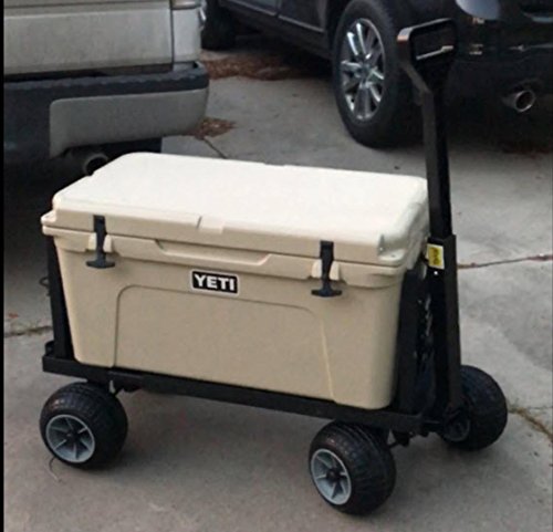 Cooler Cart Ice Chest Box Carrier Wagon with on Wheels Igloo Yeti Coleman Pelican Grizzly Rubbermaid Hauler