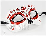 Women's Dia de los Muertos Sugar Skull Mask (Red)