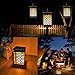 Huttar Solar Lantern Lights Dancing Flames Lights Waterproof Outdoor Hanging Lanterns Decoration Lighting Dust to Dawn Auto On/Off Night Light for Patio Yard Garden Pathway Table