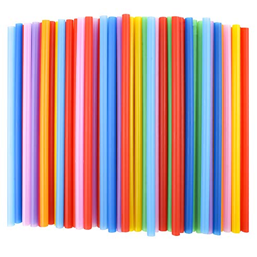 Tomnk 120pcs 10.3 Inch Jumbo Straws Smoothie Straws Boba Straws Milkshake Straws Extra Wide Extra Long Assorted Bright Colors