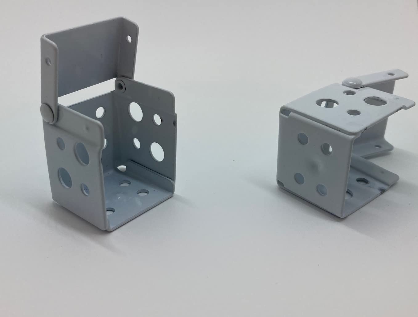 Pair of End Fitting Brackets for 25mm/1" Venetian/Wood Blind white/beige/brown (VN1010) (White)