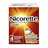 Nicorette Nicotine Stop Smoking Gum, 4mg, Cinnamon Surge, 160 count