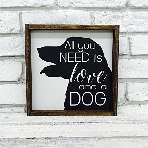 All You Need is Love and a Dog Wood Sign Golden Retriever Pet Lover Gift 12" x 12"