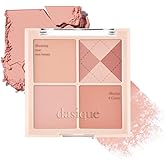 Dasique Blending Mood Cheek 04 Beige Knit l Vegan, Cruelty-Free l 4 Blendable Shades in Lightweight, Long-lasting, Smooth Powder