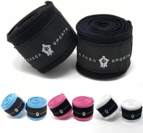 Kakoa Sports Boxing Hand Wraps - Mexican Style (Stretchy, Elastic), Pair | Perfect for Boxing, Kickboxing, Muay Thai, MMA | Classes, Gym, or Home Workouts | Men, Women, Kids