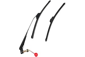 BUHOBHA 2 Pack UTV Windshield Wiper Kit - Hand Operated Manual Windshield Wiper for Polaris RZR Ranger, Can Am Maverick, Honda Pioneer & Golf Cart Windshields