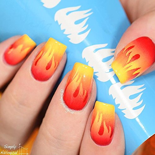 Original Fire Nail Vinyls By Twinkled T - 1 Sheet of 42 Vinyls