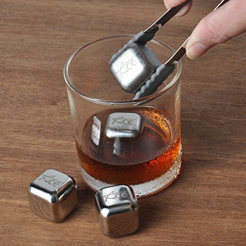 image for ACE Whiskey Stones - Rock Your Party With Stylish Reusable Stainless S
