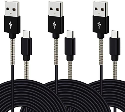Type C USB Charger Cable, CIKOO 3 Pack 10Ft Flexible USB C Fast Charging Data Cable for Galaxy Note 8 S9 S9+ S8 S8+, LG G6 G5 V30 V20 Nexus 5X 6P Google Pixel 2 XL Oneplus 3 5T 6 Moto Z2