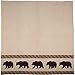 VHC Brands Rustic & Lodge Bath - Wyatt Tan Bear Shower Curtain,