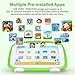 Evcelvan Q738 7 Inch A50 Android 9.0 with 1GB RAM 16GB ROM Dual Camera WiFi USB Kids Software Edition Kids Tablet PC Green GMS US