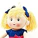 Linzy Charlie Rag Doll with Colored Top and Green Skirt/Polka Dots, Blue 16