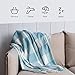 GOOD MANORS Buffalo Plaid Throw Blanket with Fringe, Farmhouse Check Pattern, Ultra Lightweight 15 oz, Woven Soft Breathable Stylish, 50 x 60 in. (Sky Blue)