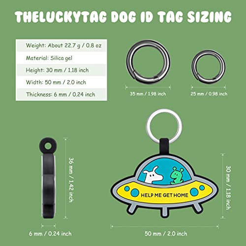 THELUCKYTAG Upgraded Personalized Dog Tags Engraved QR Code for