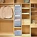 mee'life 4-Shelf Hanging Cloest Organizer, Polyester Fabric Hanging Shelves with 1 Drawer-for Clothes Storage and Accessories,11.9x11.9x31.5 inches(Gray)