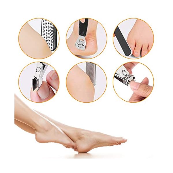 Foot Files for Hard Skin –Professional Pedicure Set [Pack of 15] Foot File Set, Stainless Steel Foot File Clean Foot…