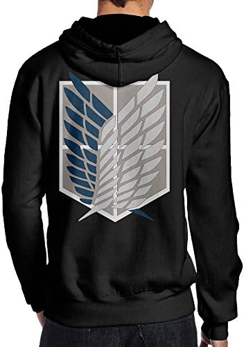 LiyiFF Men's Attack On Titan Jiyuu No Tsubasa Hoodie Sweatshirt