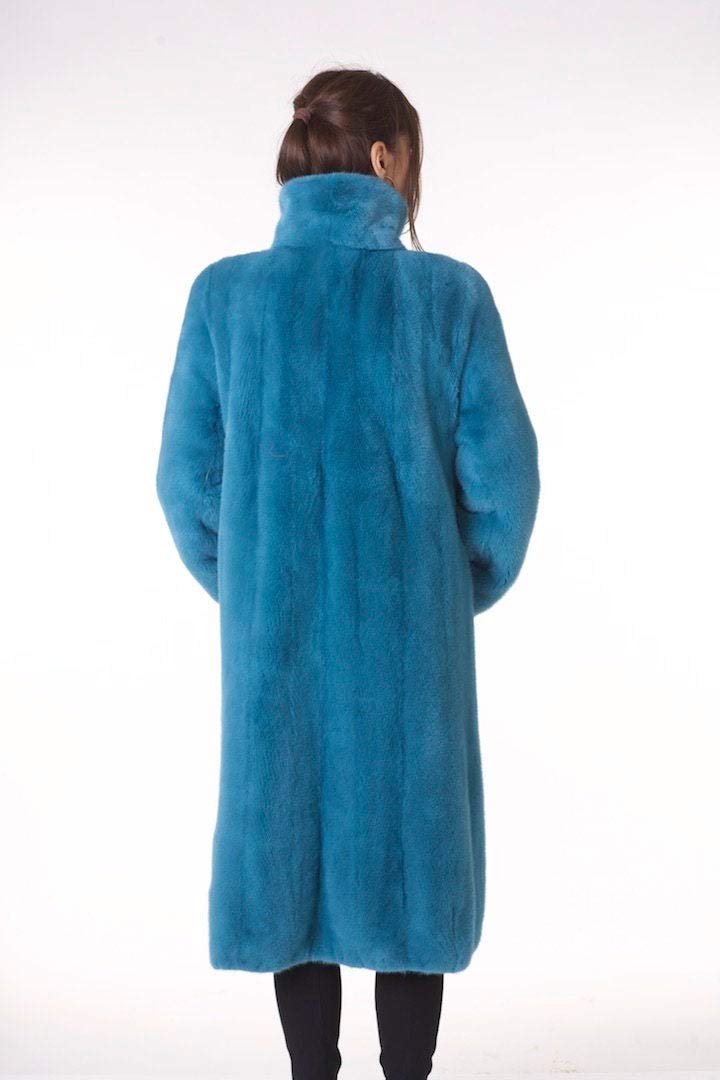 Turquoise fur coat Clearance