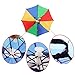 YGDZ 2 Pack Rainbow Multicolor Umbrella Hat Hands Free with Head Strap for Golf Fishing Beach Trip Costume Party by FBA
