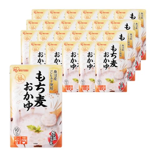 アイリスオーヤマ おかゆ もち麦おかゆ 250g×20パック 魚沼産 コシヒカリ レトルト 非常食 保存食 国産 一人暮らし 常温保存 電子レンジ 和食 パウチ お粥 レンチン 防災食
