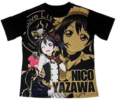 Love Live! LoveLive ƒÊ's black T-shirt L size cafe maid Yazawa Nico