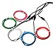 EL Wire, AUDEW 5 X 1 Metre Five Colors EL Wire Neon Light Glowing Strobing Light Waterproof LED Strip Electroluminescent Wire Kit for Party Xmas Indoor Outdoor Decoration