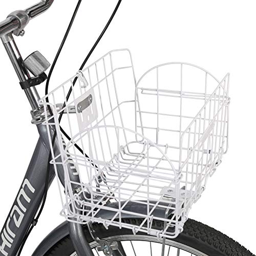 HIRAM 3-Wheeled Adult Tricycle with Removable Basket, 24" Wheels Trike for Men and Women, Single Speed Cruise Bike, Exercise Bike for Recreation and Shopping, Water-Proof Bag and Bicycle Bell