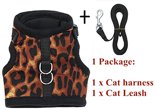 BoomBone Escape Proof Cat Harness and Leash Medium - Soft Mesh Kitten Vest Harness for Walking
