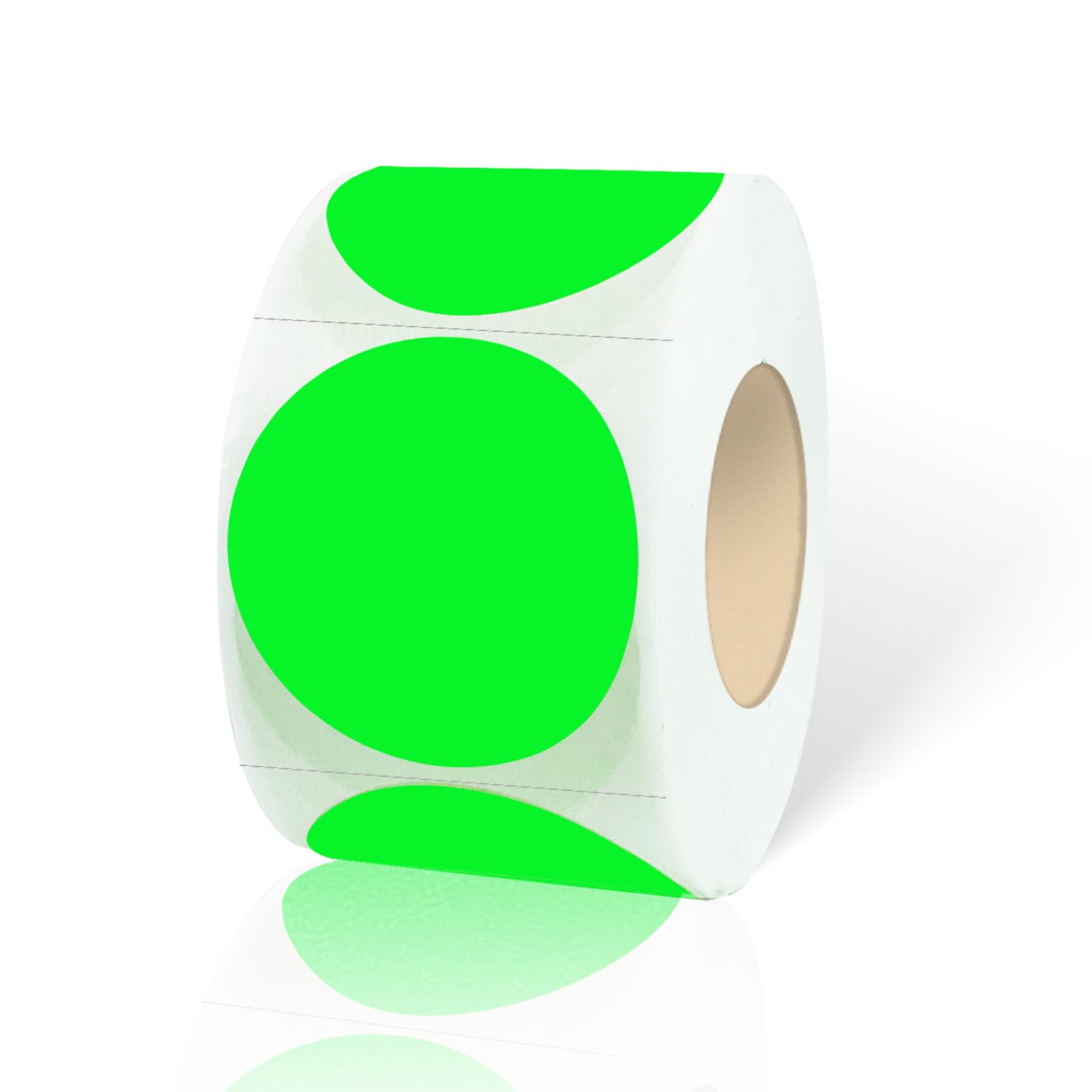 STARLIBOO Fluorescent Green Dot Stickers, 1.5