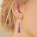Purple Stone Dangle Earrings for Women