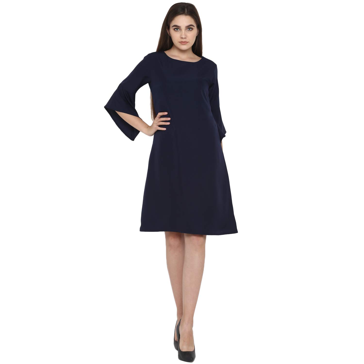 flared sleeve bodycon dress