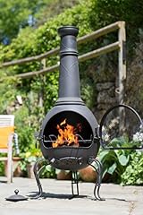 La Hacienda Murcia XL Steel Chimenea BBQ Grill 136cm Black Patio Heater view 6