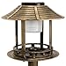 Best Choice Products Decorative Garden Solar-Powered LED Pedestal Bird Bath Feeder w/Planter, Lamp Topper, Bronze