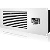 AC Infinity AIRFRAME T7 White, High-Airflow Cooling Fan System 17" | LCD Temperature and Speed Controller, White Aluminum Frame, Exhaust Airflow, for AV Equipment Rooms, Closets, and Enclosures