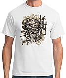 TshirtsXL Mens Geared Skull Graphic Tee (Also in Big & Tall Sizes)