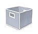 Badger Basket Folding Nursery Fabric Storage Cube with Handles - Blue Gingham