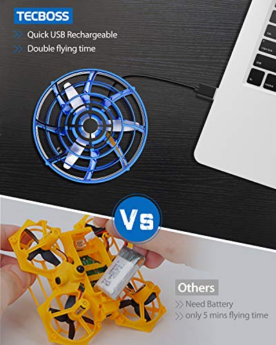Flying Toys, Hand Operated UFO Drone with LED Light 4 Playing Mode USB Rechargeable Mini Flying Ball, Gifts Toys for Boys Girls Teens and Adults