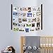 MAGGIFT Hanging Photo Display, Hanging Pictures Holders with Wooden Clips, Mounting Hardwares Included (Wood)