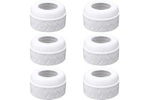 Dr. Brown's 6pcs Replacement Bottle Nipple Ring Collars - Compatible with 4oz & 8oz Bottles, No Leak or Spills