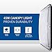 Hyperikon LED Canopy Light 45W (150W-225W Equivalent) 4400 Lumens, UL, Outdoor Commercial Fixture, Gas Station and Garage Lighting, 5000K