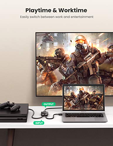 Switch HDMI 4K 60Hz 2 Entrées 1 Sortie Commutateur HDMI 2K 1080P 120Hz 3D HDR CEC Dolby Atmos Compatible avec PC PS5 PS4 Switch 2 Xbox One 360 Chromecast TV Box Moniteur Projecteur VR (Noir)