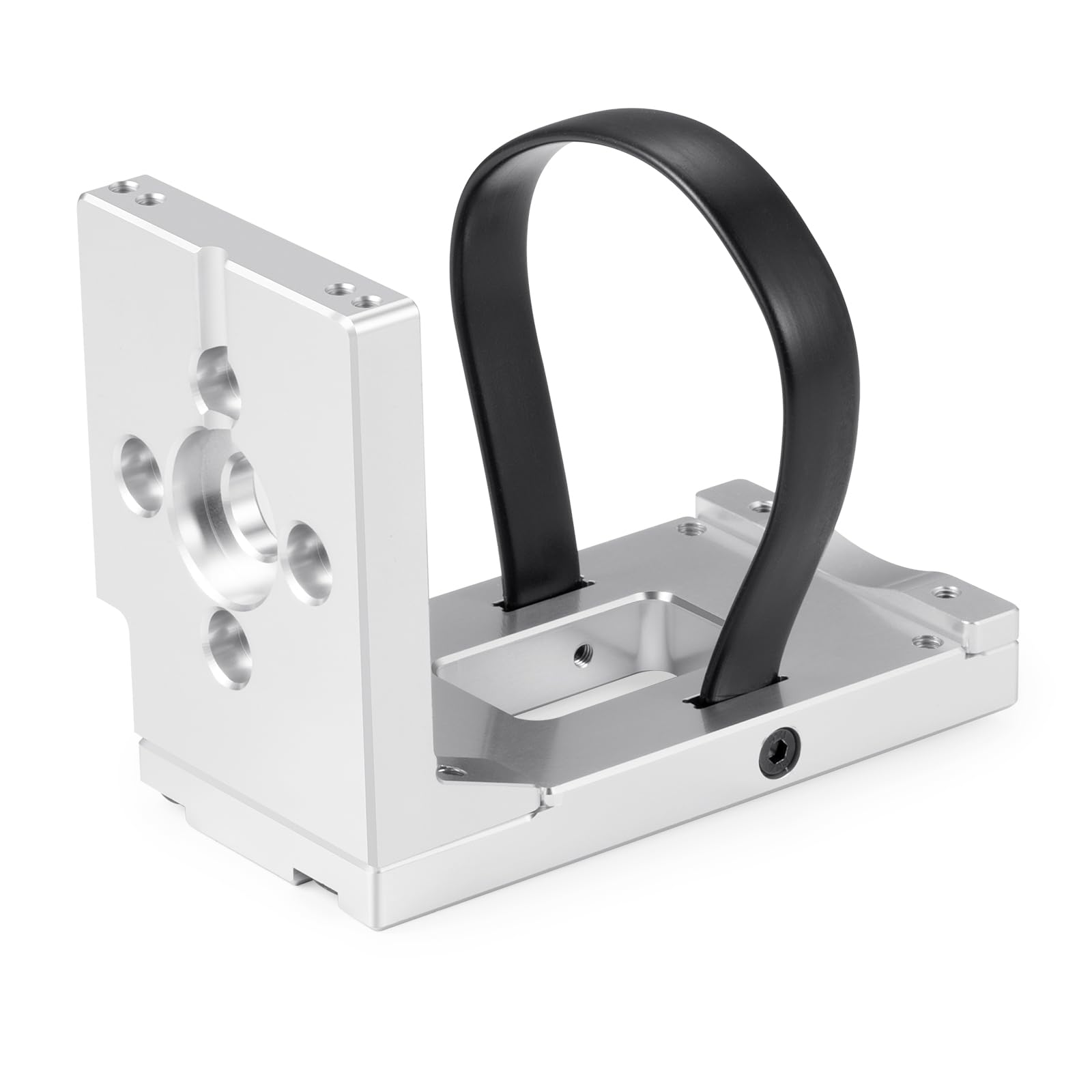 Photo 1 of ***PARTIAL SET/ MISSING ASSEMBLY PIECE(S)*** QUE-T 7075 Aluminium Ratio Adjustable Motor Mount for 1/5 TRX X-MAXX 6S 8S XRT 8S RC Upgrade Parts (Silver)