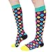 CompressionZ 20-30 mmHg Compression Socks Men & Women - Knee High Support Stockings (Urban Dots, X-Large)