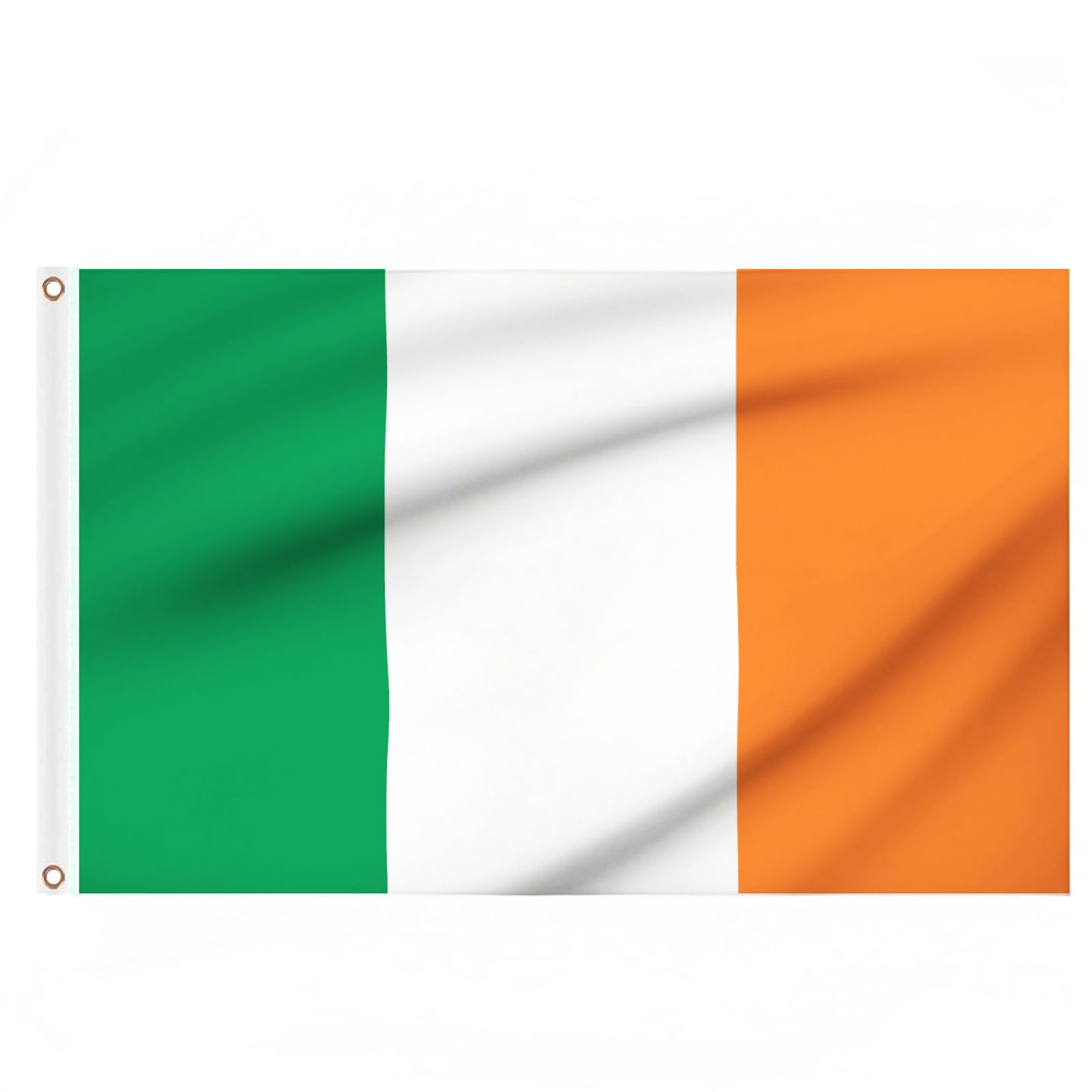 Irish Flag 5ft x 3ft for St. Patrick's Day Irish Decorations, Large Ireland Flags with Brass Eyelets for Six Nations Sports Football Events Party Decorations