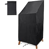 Anglekai Outdoor Chair Cover Waterproof, High Back Stackable Patio Chair Cover for Outdoor Lawn Furniture for Protecting (51x25x25in)