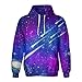 SAYM Unisex Galaxy Pockets 3d Pullover Hoodie Hooded Sweatshirts Hoodies NO25 M
