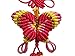 Feng Shui Decor KNOT LOVE Chinese Knot Tassels with Butterfly Good Luck Charm Home Hanging Ornament (Pink with Yellow)