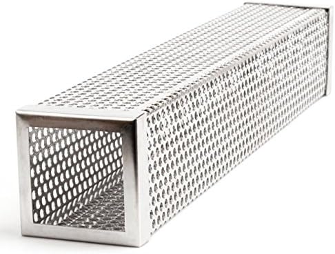The Premium Quality Wood Pellet Smoker Tube by Kwanty - A BBQ Smoke Generator - Made of Food Grade 304 Stainless Steel - 12" Square Type - Indispensable to Your BBQ.