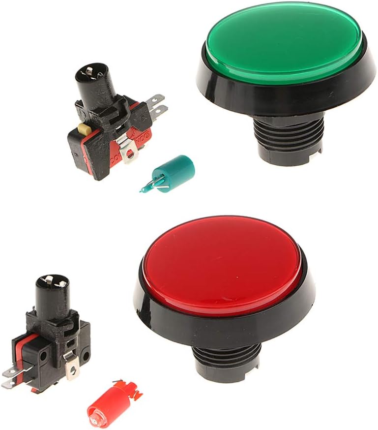 Amazon Co Jp アーケードプッシュボタン ゲーム機ボタン ボタンスイッチ Ledプッシュボタン 実用性 便利 2色セット カメラ